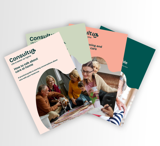 An elderly lady with a live-in carer having fun talking about hair.