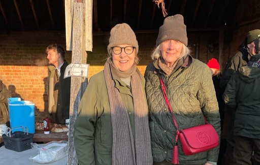Helen with Mrs W at family Pheasant shoot