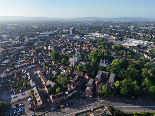 Aerial vide of Aylesbusy town